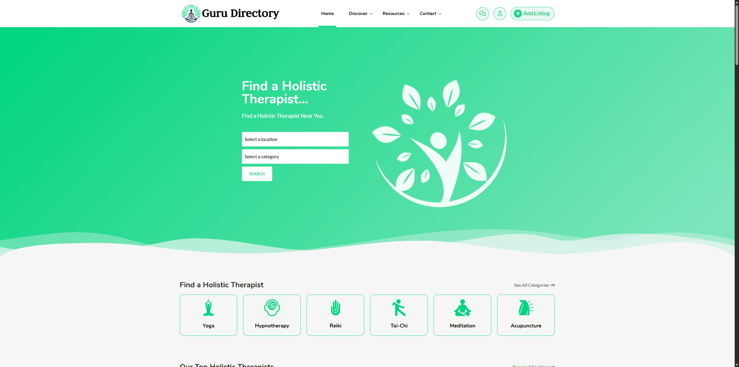 Guru Directory - Holistic Therapist Directory preview
