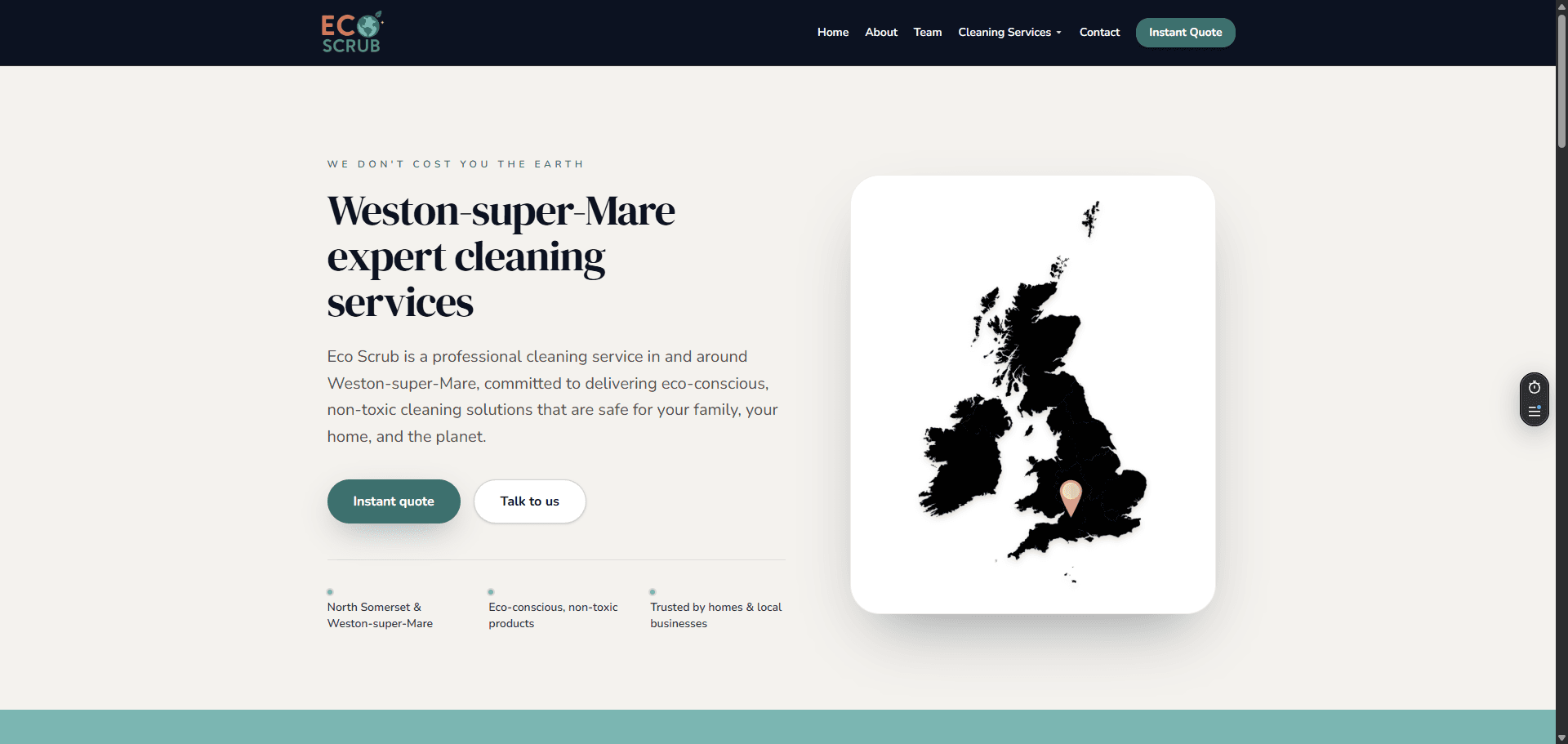 Eco Scrub - Local cleaning business website preview