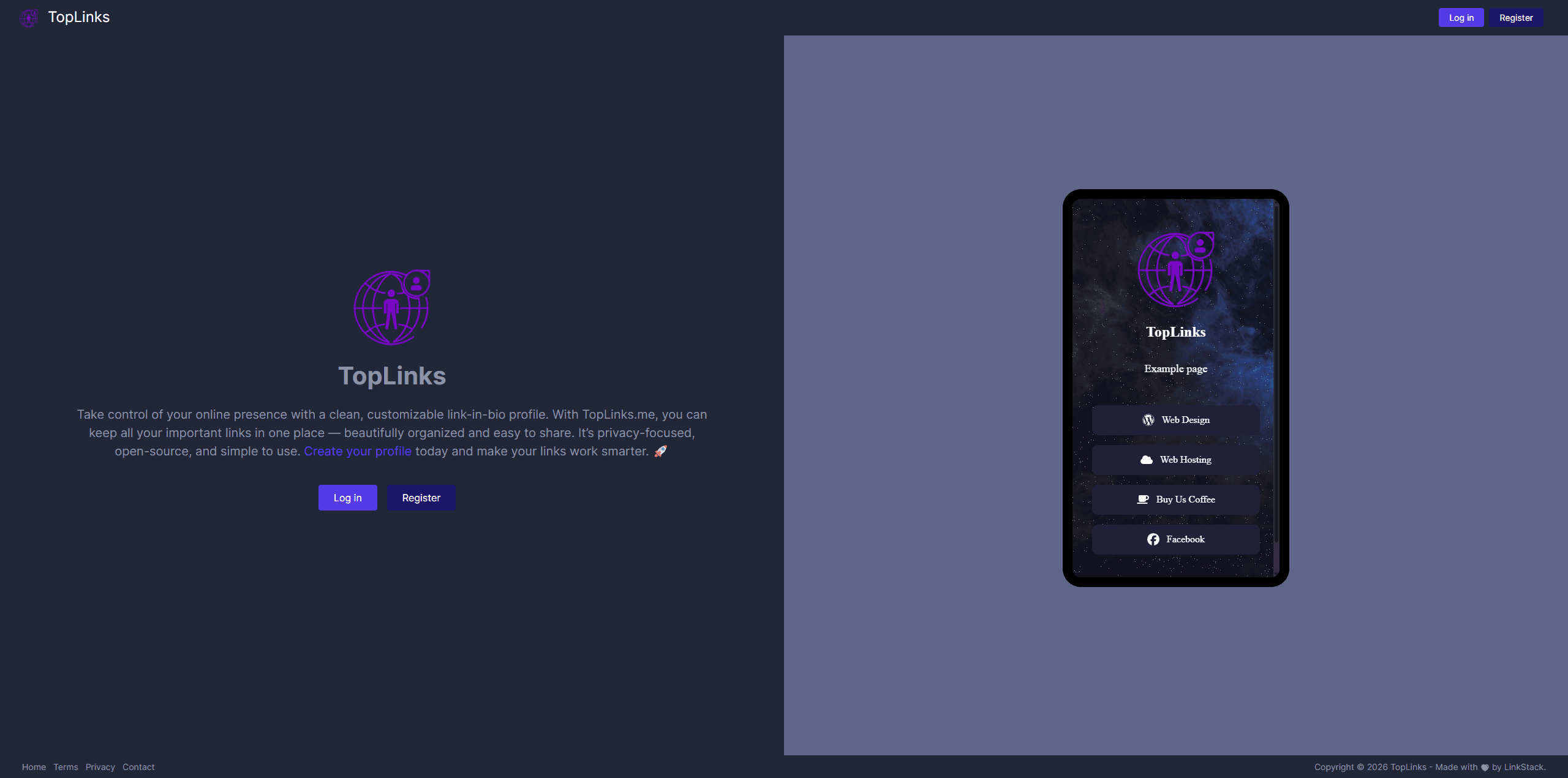 Link In Bio Web App preview